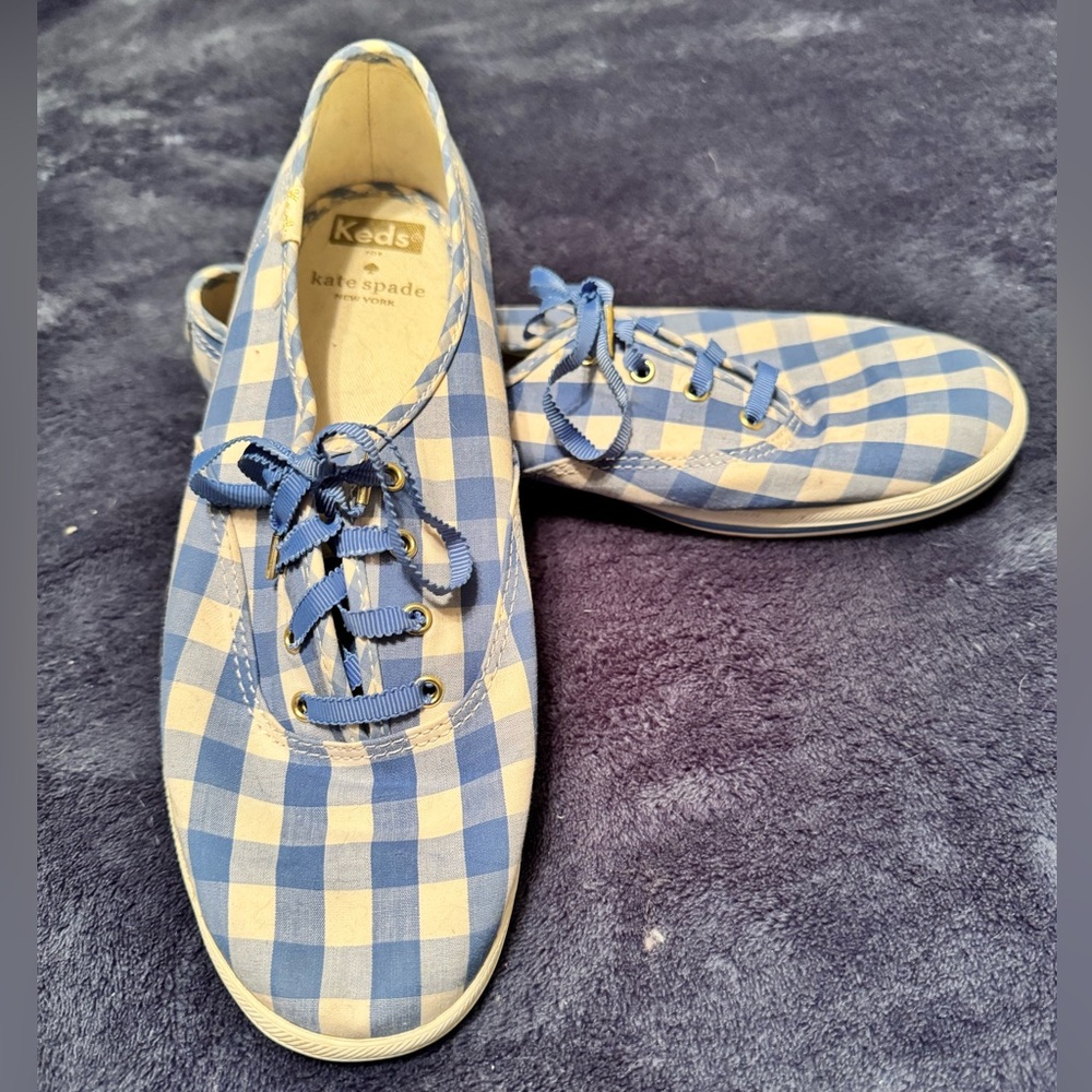Lightly worn Keds X Kate Spade New York - Champion Gingham Sneakers - W8.5